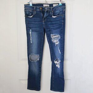 Guess Jeans Stretch Sarah Fit Skinny Med Wash Fade Distressed